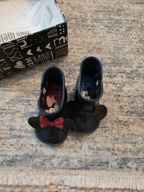 Mini Melissa Mickey And Minnie Mouse Rain Boots
